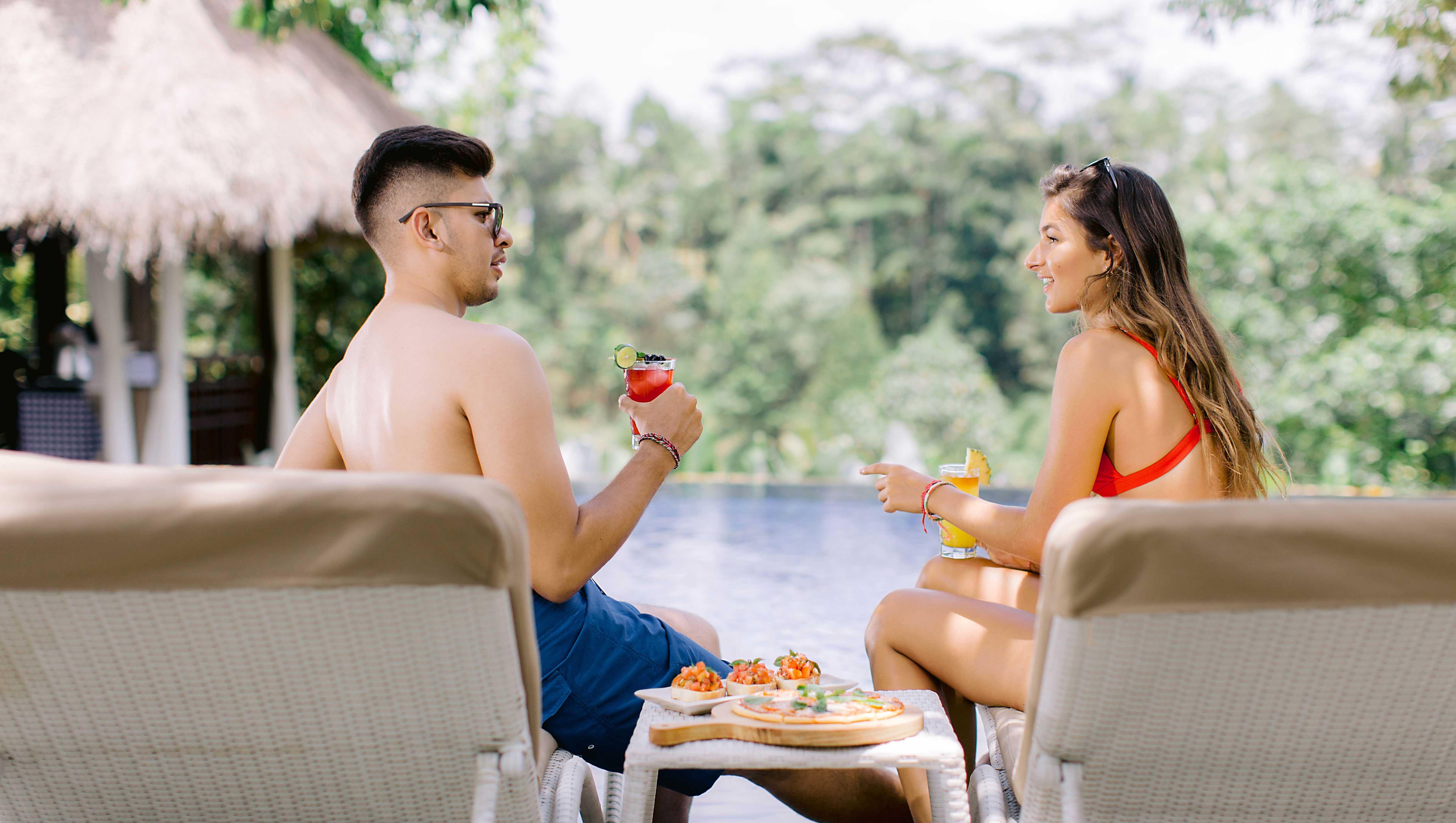 Tejaprana Resort & Spa Ubud  Exterior photo A couple at a resort in Bali, Indonesia